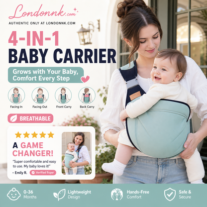 🎉 Promoção 2026 — Mais de 30 000 unidades vendidas! 👶 Porta-bebés respirável 4 em 1 – 0 a 36 meses, à frente/nas costas/virado para dentro/para fora – Conforto sem usar as mãos para os pais e o bebé! ✨