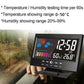 🌡️ ✨ Estação meteorológica digital LED - Monitor de temperatura e humidade com previsão meteorológica e despertador de mesa 📊⏰