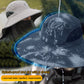 Chapéu de sol profissional para atividades ao ar livre 🛡️, com aba larga e proteção UPF 50+, design respirável, proteção contra o sol e insetos — a escolha ideal para caminhadas de verão 🥾