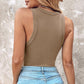🔥Promoção - 64% de desconto✨Top de malha canelada para mulher com sutiã integrado
