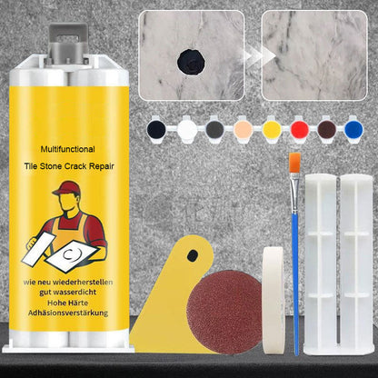 Kit multifuncional para reparação de fissuras em azulejos e pedra✅