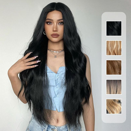💘Especial Dia dos Namorados: 50% de desconto!💇Lindo cabelo comprido e encaracolado – natural, confortável e ajustável!