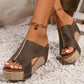 ✨ 50% OFF NOW! 👡 Women's Wedge Sandals with Studded Details – Orthopedic Support & Slip-On Fit 🖤👢