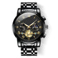 Relógio de Pulso Mecânico de Edição Prestige com 6 Ponteiros ✨⌚️