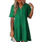 🔥Promoção de Verão 2026: 49% de desconto🌈Vestido feminino casual com decote em V, folhos, corte em A e corte solto