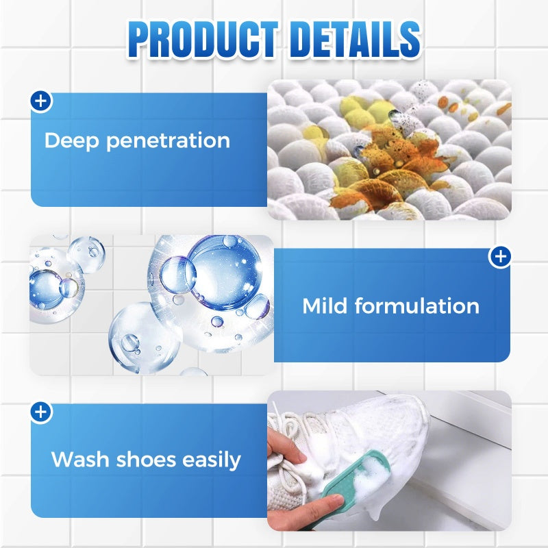 Spray nettoyant rapide et portable pour chaussures blanches