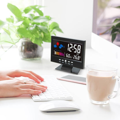 ⏰Promotion du dernier jour 50%🔥Moniteur numérique de température et d'humidité à LED prévisions météo compteur à LED réveil