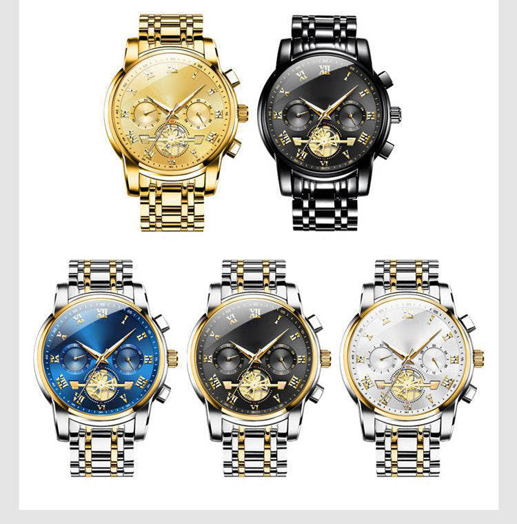 💎Montre Homme Luxe Dodécagone Quartz Nouvelle Multifonction