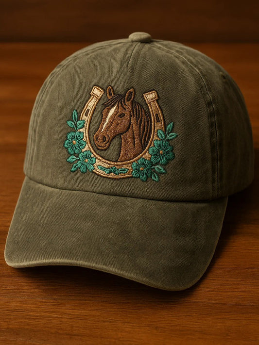 Chapeau unisexe imprimé de conception de cheval