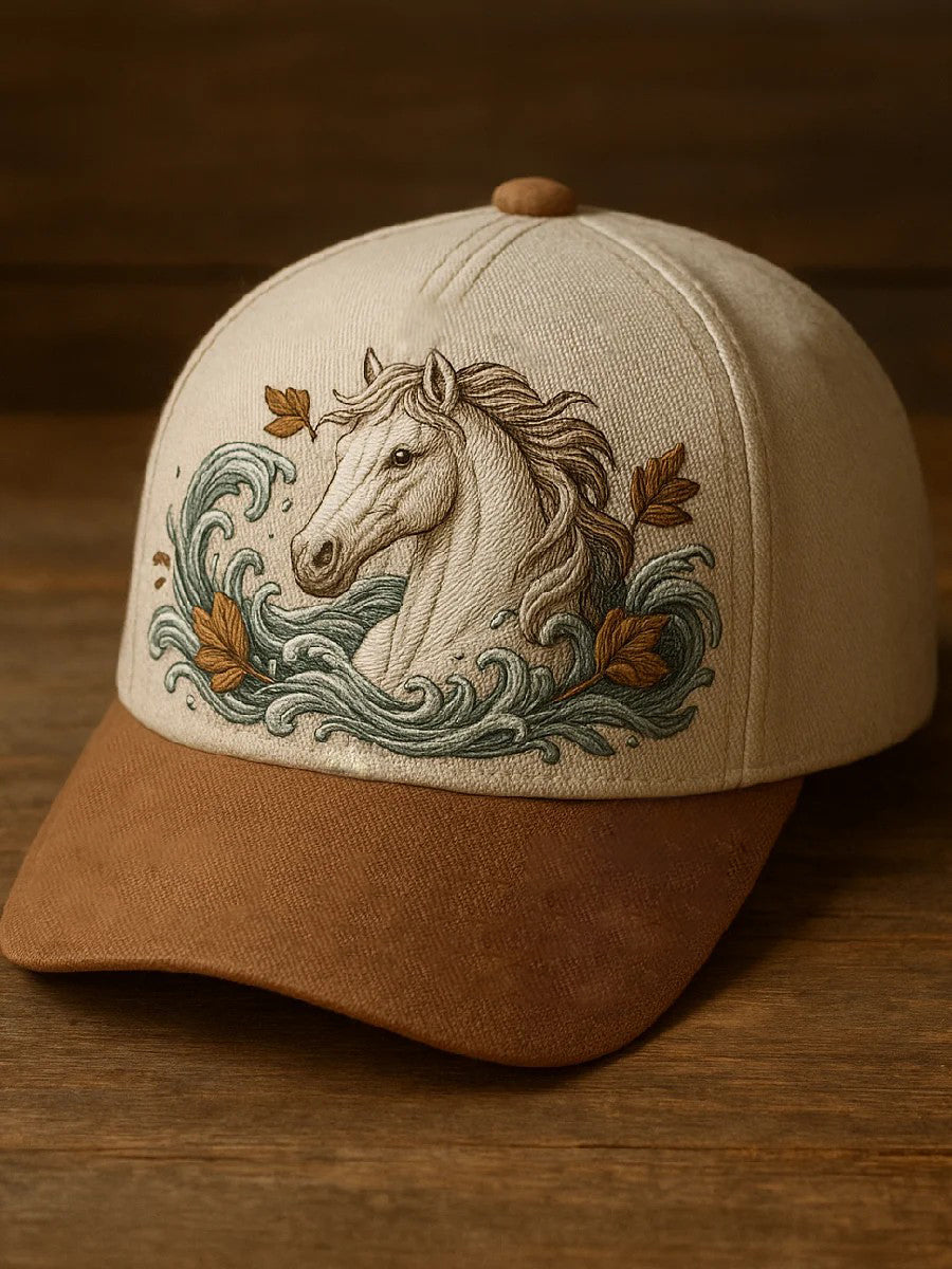 Chapeau unisexe imprimé de conception de cheval