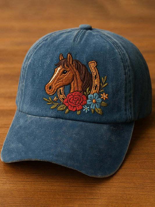 Chapeau unisexe imprimé de conception de cheval
