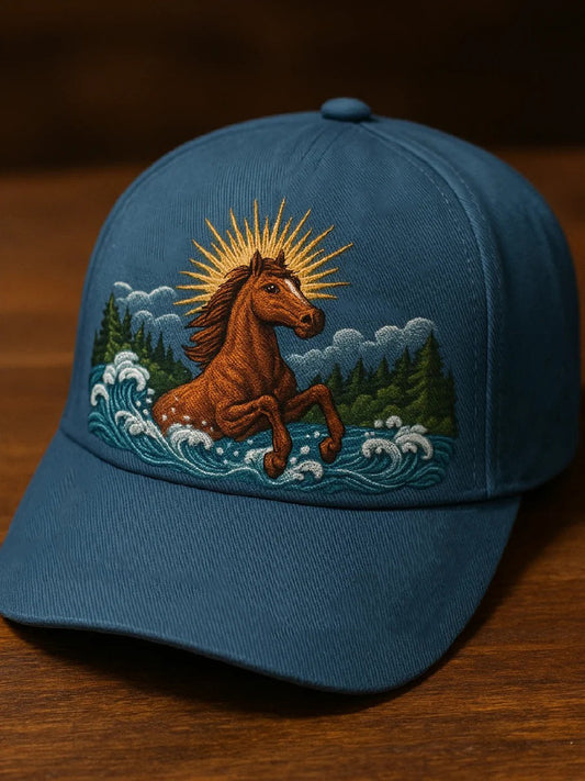 Chapeau unisexe imprimé de conception de cheval