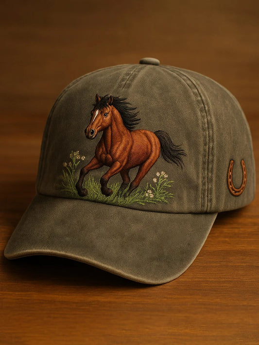 Chapeau unisexe imprimé de conception de cheval