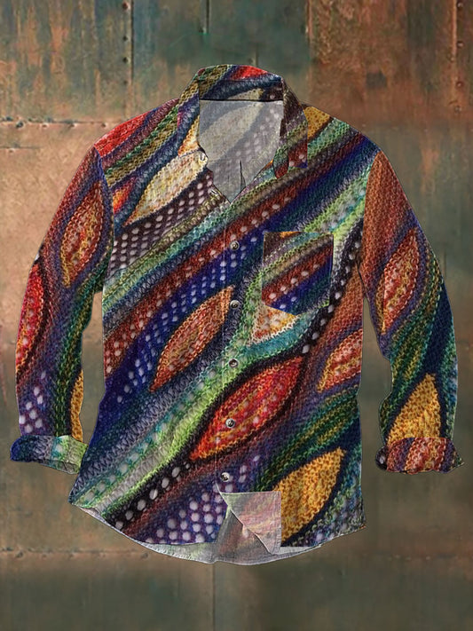 Chemise décontractée à manches longues pour hommes