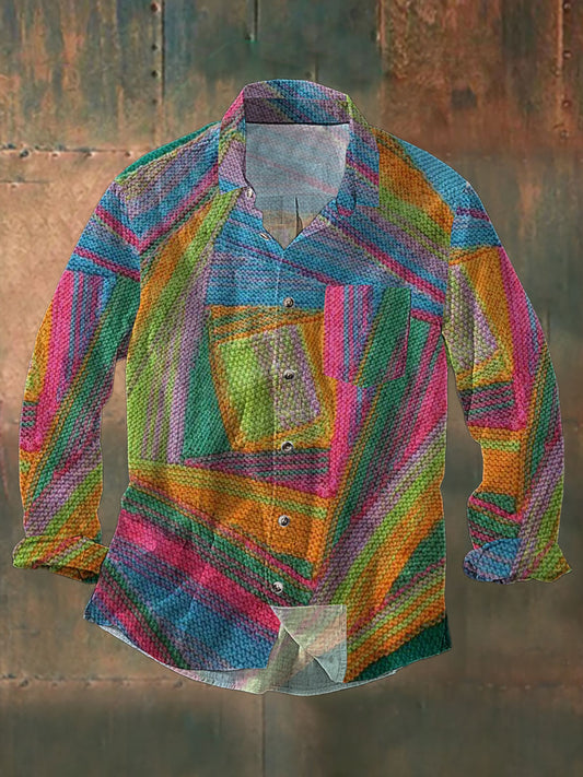 Chemise décontractée à manches longues pour hommes