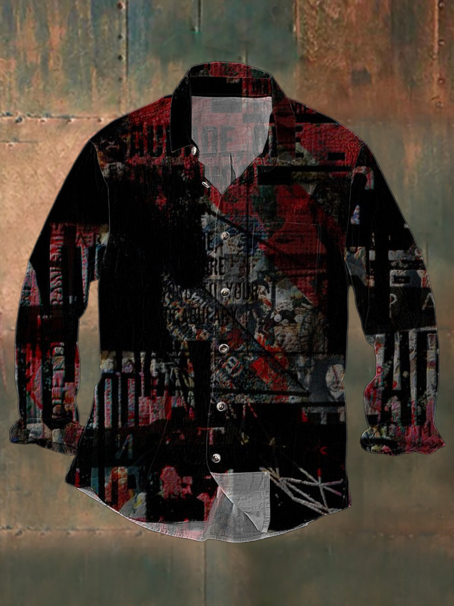 Chemise décontractée à manches longues pour hommes