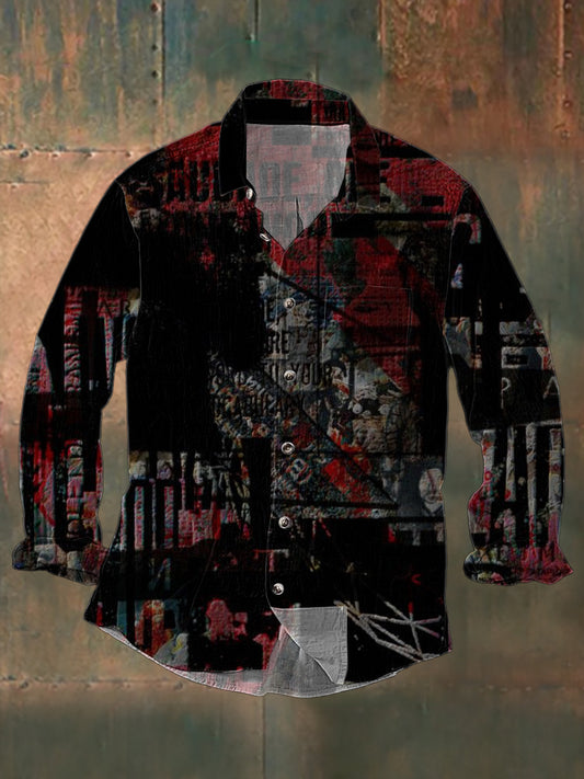 Chemise décontractée à manches longues pour hommes