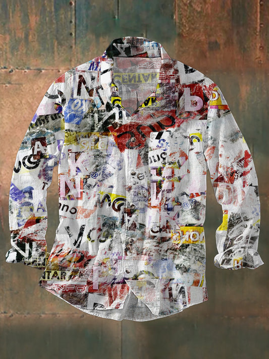 Chemise décontractée à manches longues pour hommes