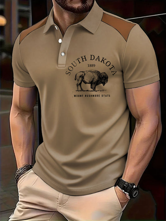 Hauts décontractés imprimés rétro Highland Cow Style Western pour hommes