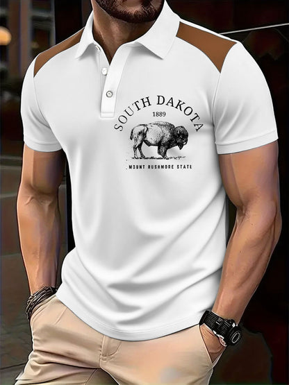 Hauts décontractés imprimés rétro Highland Cow Style Western pour hommes