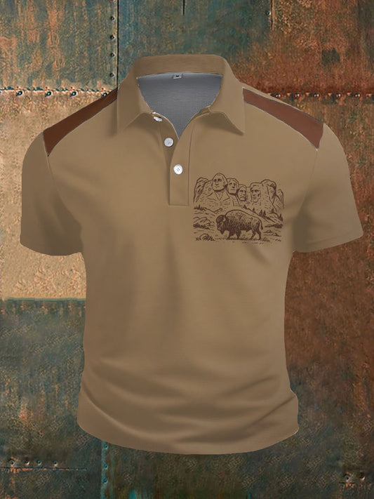 Hauts décontractés imprimés rétro Highland Cow Style Western pour hommes