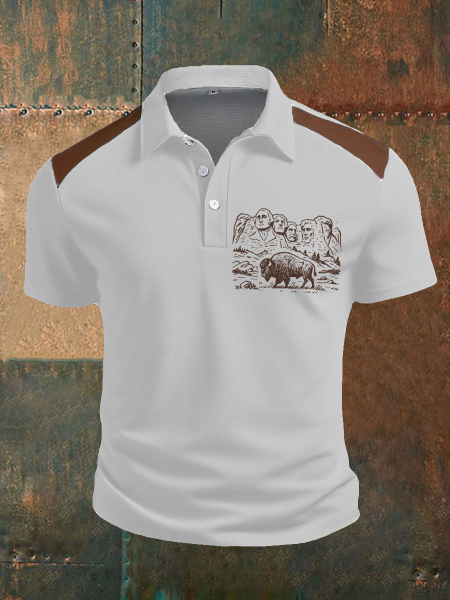 Hauts décontractés imprimés rétro Highland Cow Style Western pour hommes
