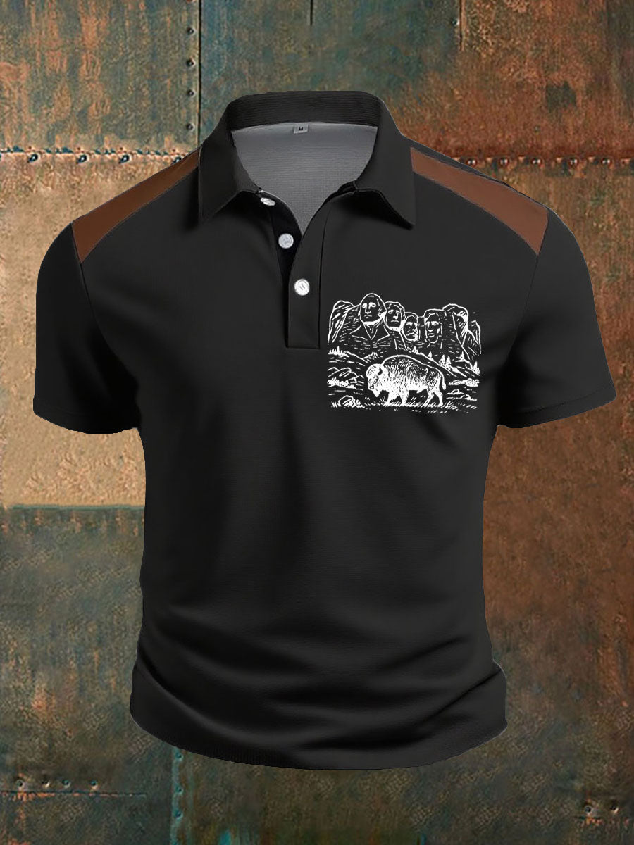 Hauts décontractés imprimés rétro Highland Cow Style Western pour hommes