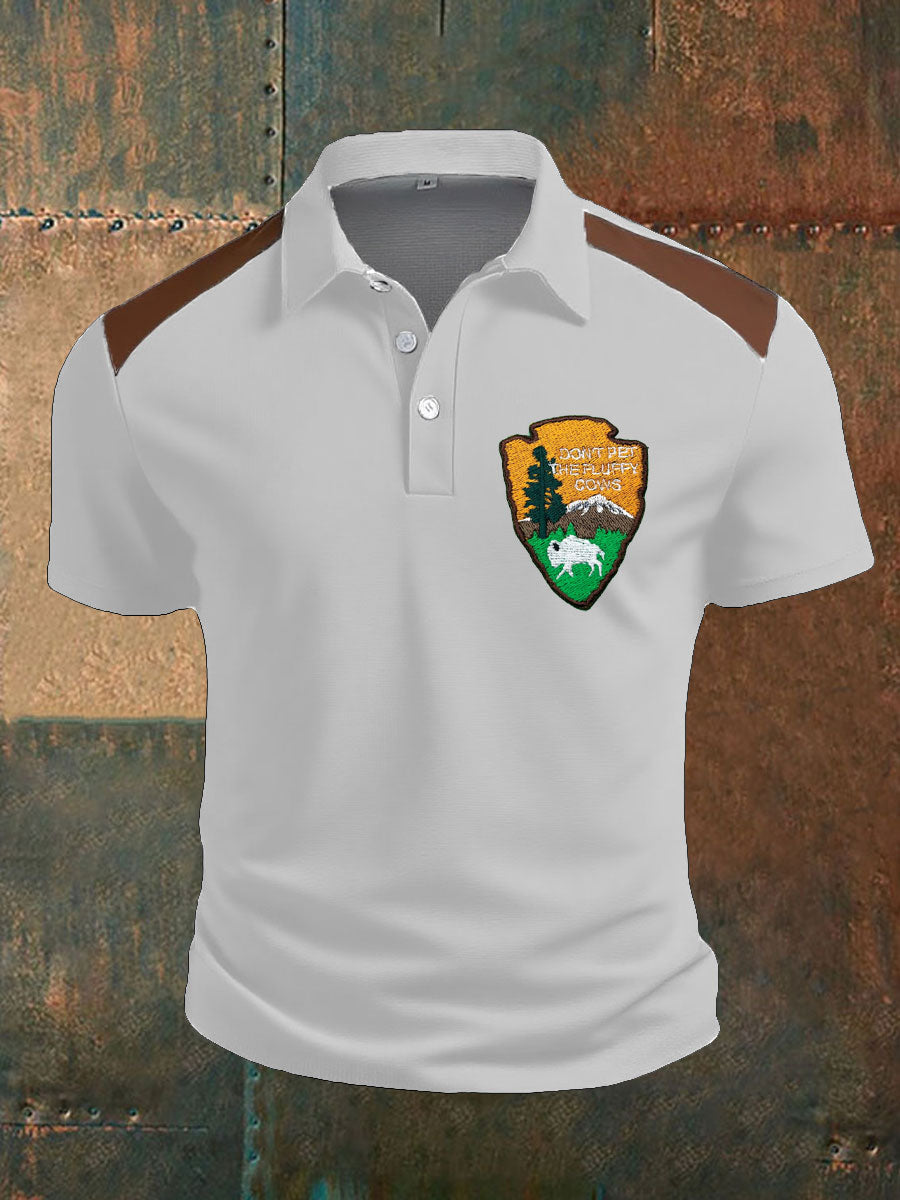 Hauts décontractés imprimés rétro Highland Cow Style Western pour hommes