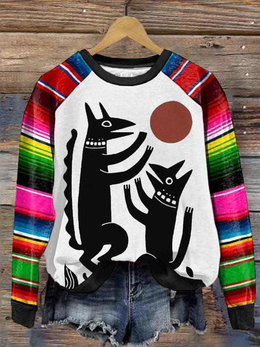 Sweatshirts Mexican Folk Art Animals pour femmes