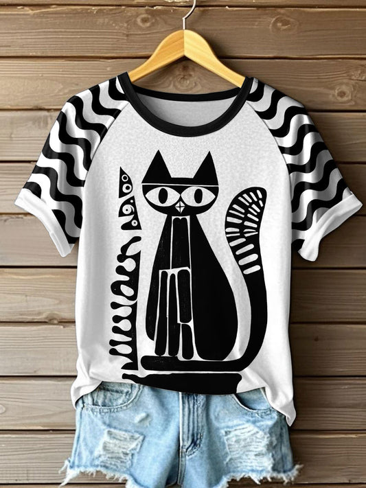 T-shirts pour femmes Mexican Folk Art Cat