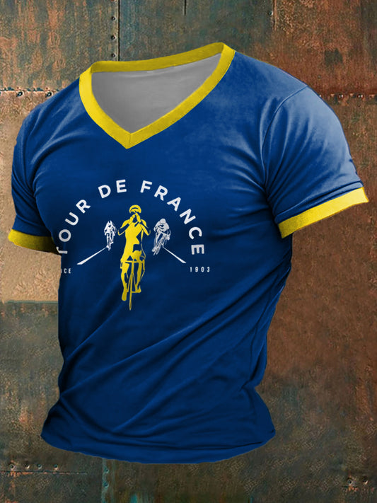 T-shirt à manches courtes imprimé Tour de France Homme
