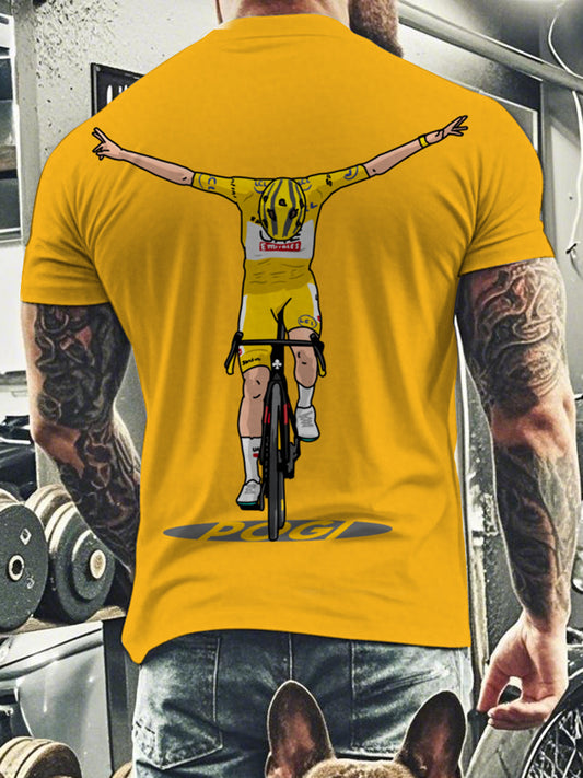 T-shirt Pogi Print Short Seeves pour homme