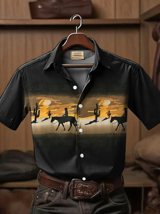 Chemise Western Style Art Imprimé Homme