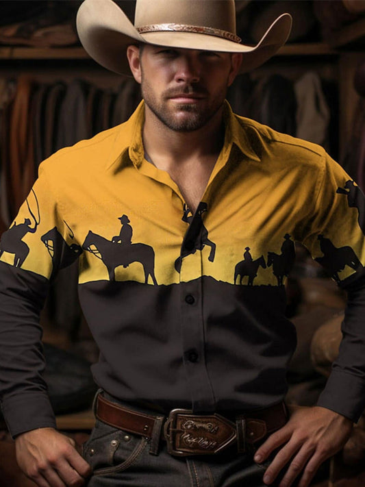Chemise Western Style Art Imprimé Homme