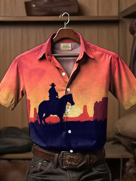 Chemise Western Style Art Imprimé Homme