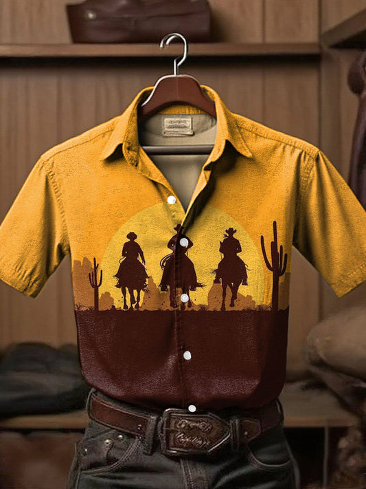 Chemise Western Style Art Imprimé Homme