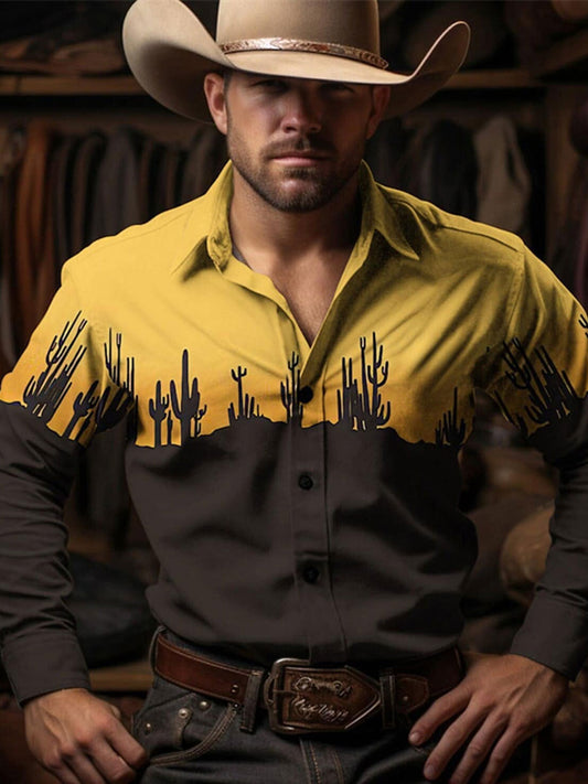 Chemise Western Style Art Imprimé Homme