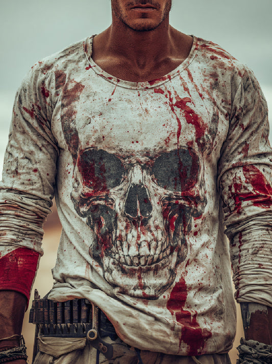 T-shirt Halloween à manches longues pour hommes