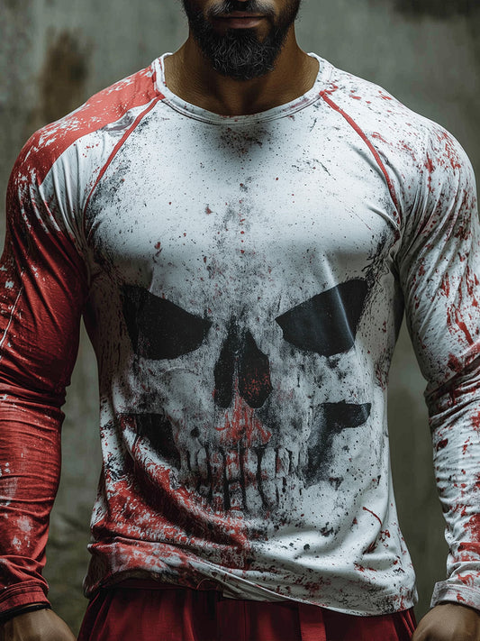 T-shirt Halloween à manches longues pour hommes