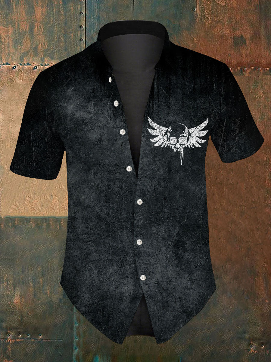 Chemise à manches courtes Halloween Skull Homme