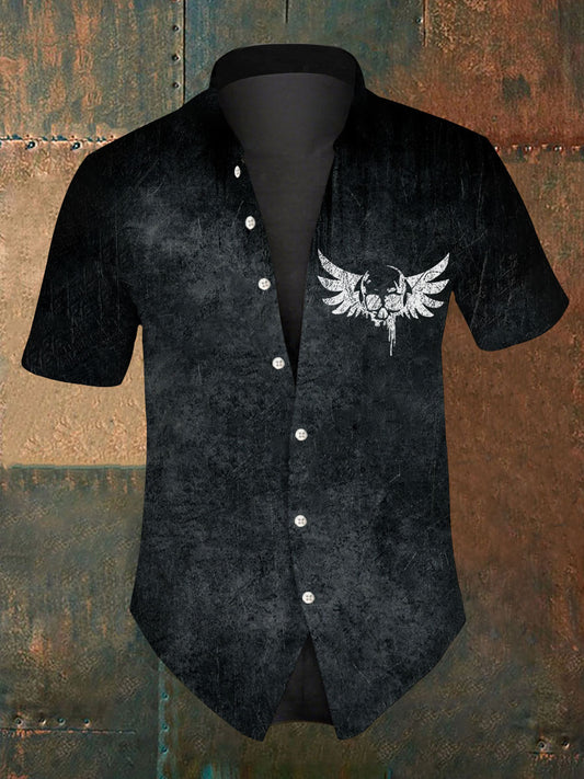 Chemise à manches courtes Halloween Skull Homme