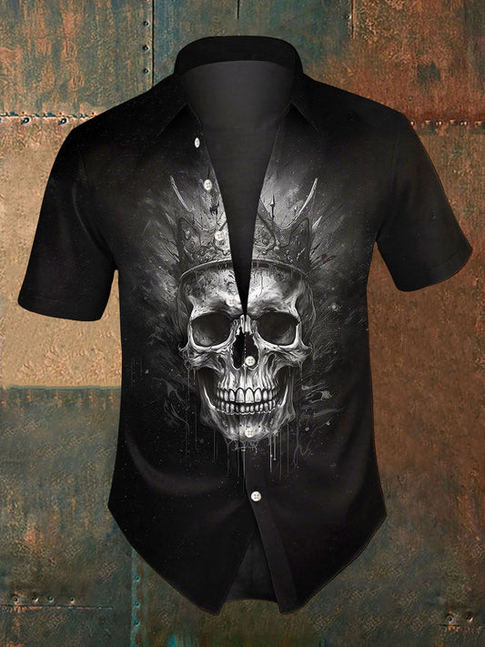Chemise à manches courtes Halloween Skull Homme