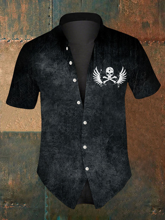 Chemise à manches courtes Halloween Skull Homme