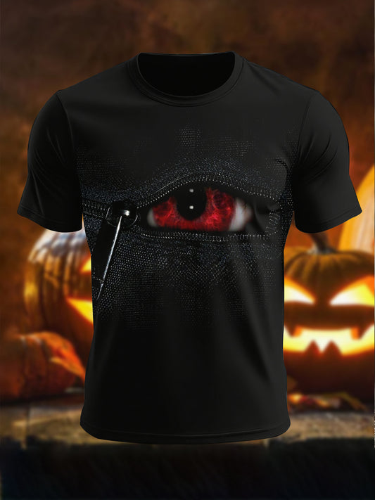 T-shirt à manches courtes Halloween Eyes pour hommes