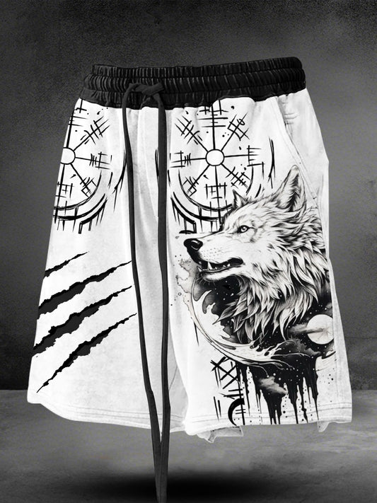 Short Viking Wolf Scratch Homme