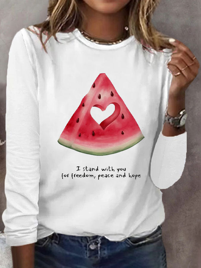 T-shirt imprimé Free Peace Femme