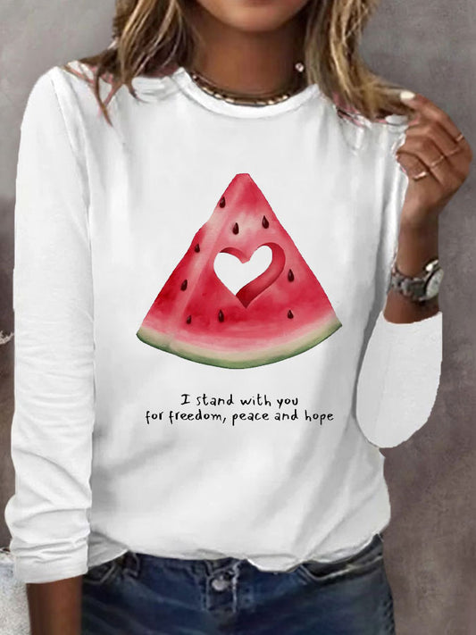 T-shirt imprimé Free Peace Femme