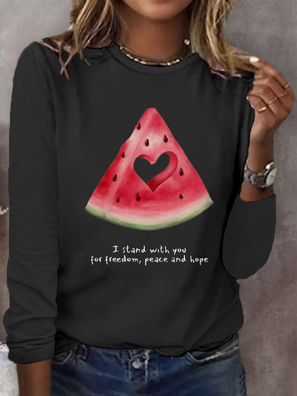 T-shirt imprimé Free Peace Femme