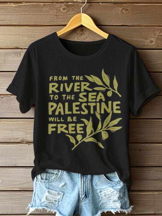 T-shirt imprimé Free Peace Femme