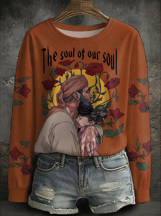 Sweat-shirt imprimé Free Peace Femme